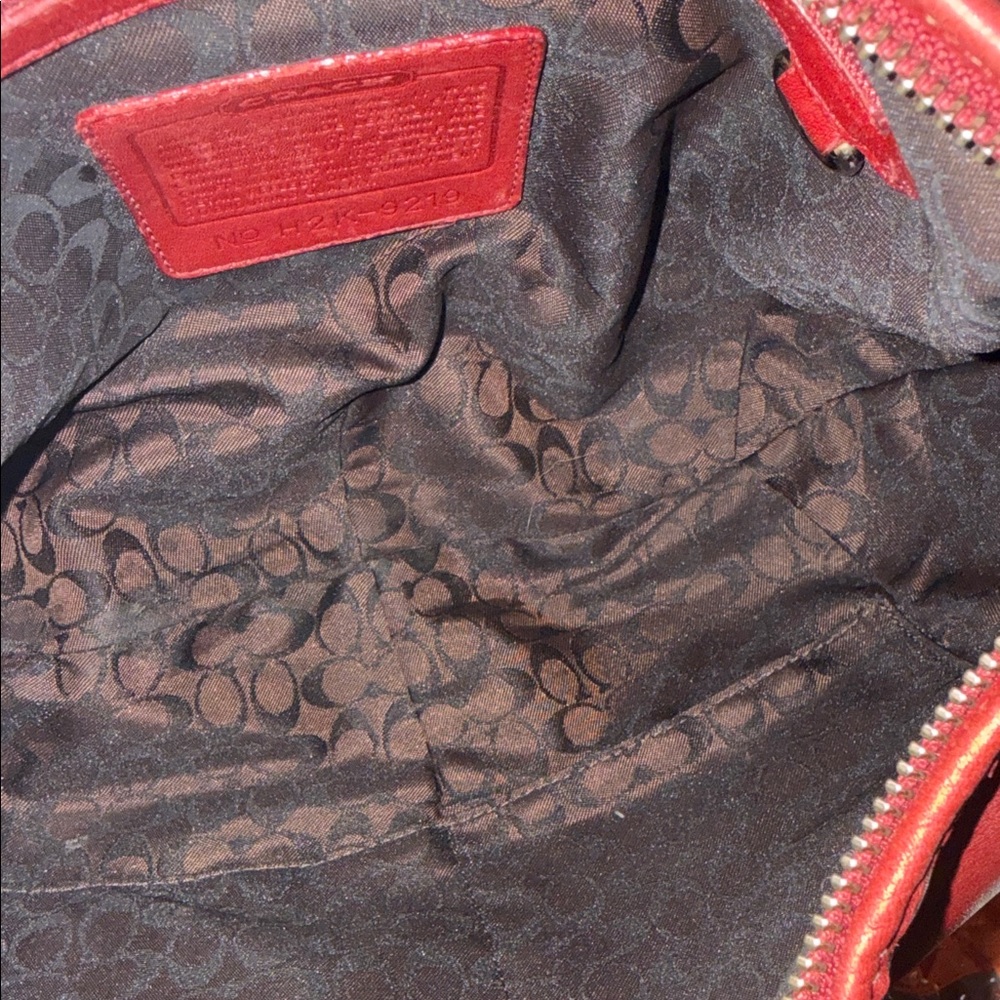 Coach Cherry Red Hobo Bag - Picture 3 of 15